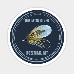 Gallatin River in Bozeman Montana Fly Fishing Shirt. Magnet